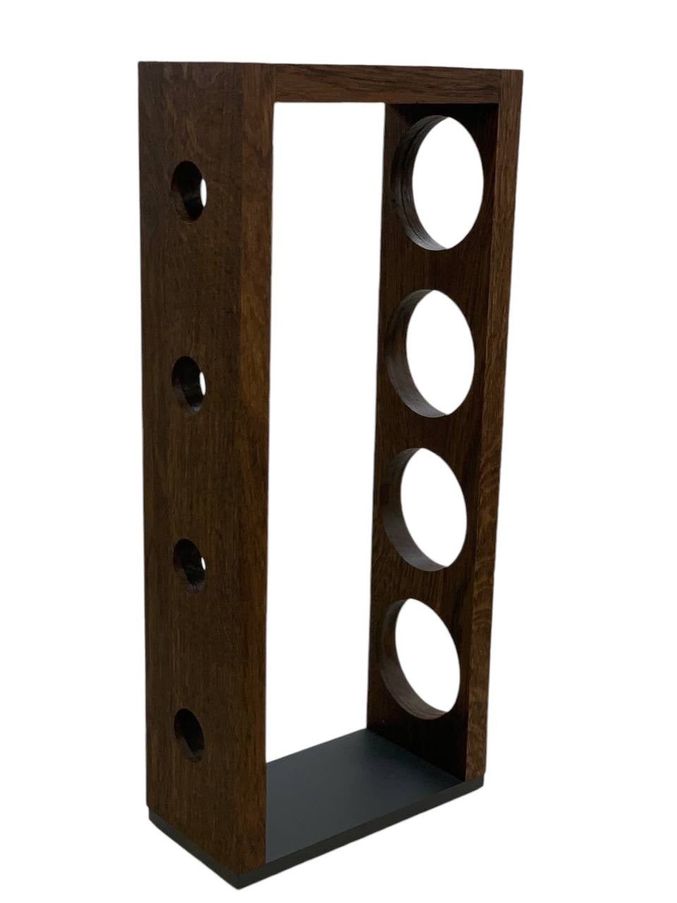 Smoked Oak Wine Rack for 4 Bottles