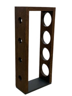 Smoked Oak Wine Rack for 4 Bottles