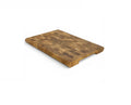 End Grain Oak Cutting Board with Rounded Sides – 400×300×30 mm