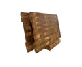 End Grain Oak Cutting Board Set with Rounded Sides and Wooden Stand – 400×300 & 450×300 mm
