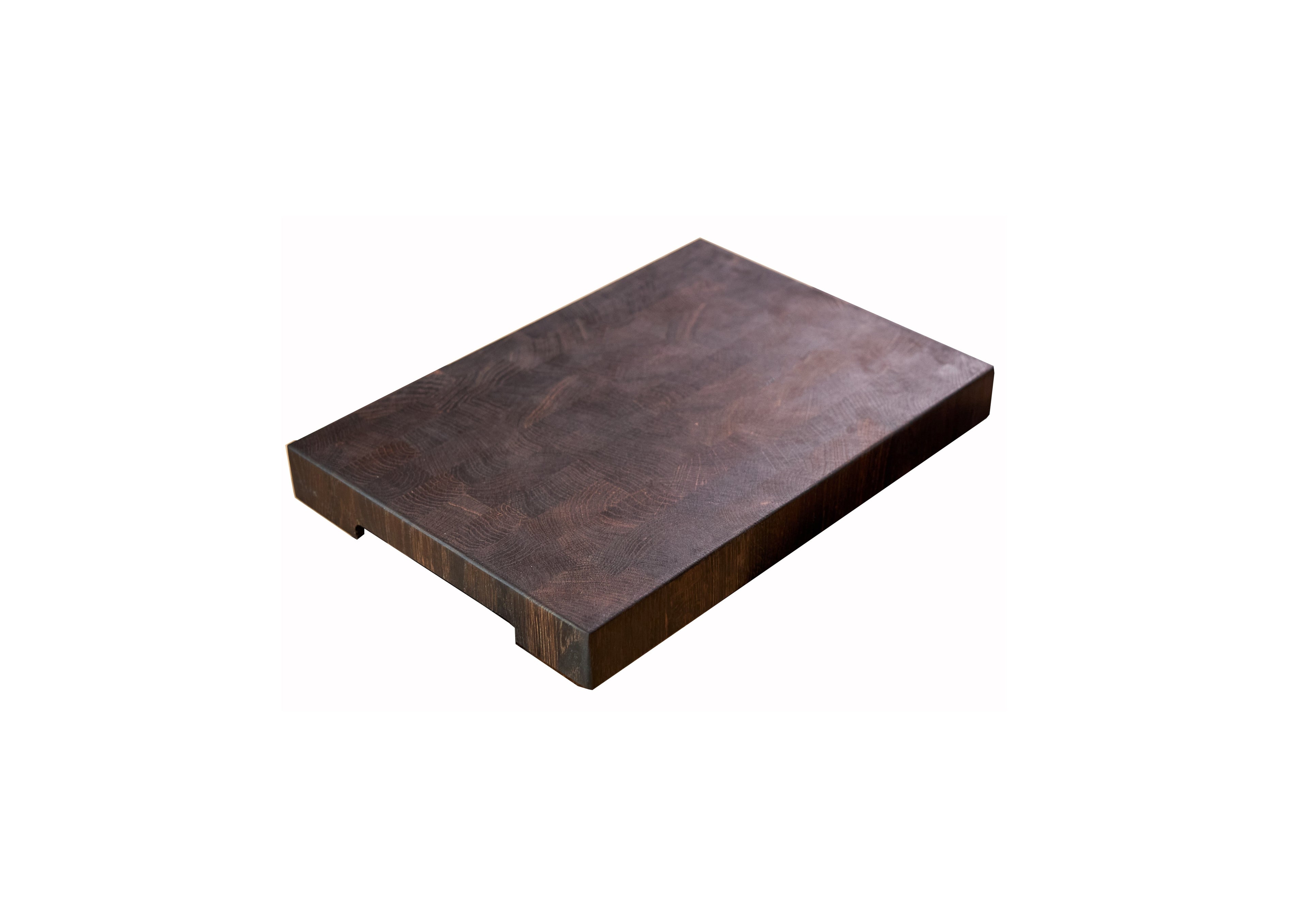 Classic End Grain Smoked Oak Cutting Board – 400×300×40 mm