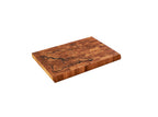 End Grain Oak Cutting Board with Lightning Pattern – 400×300×40 mm