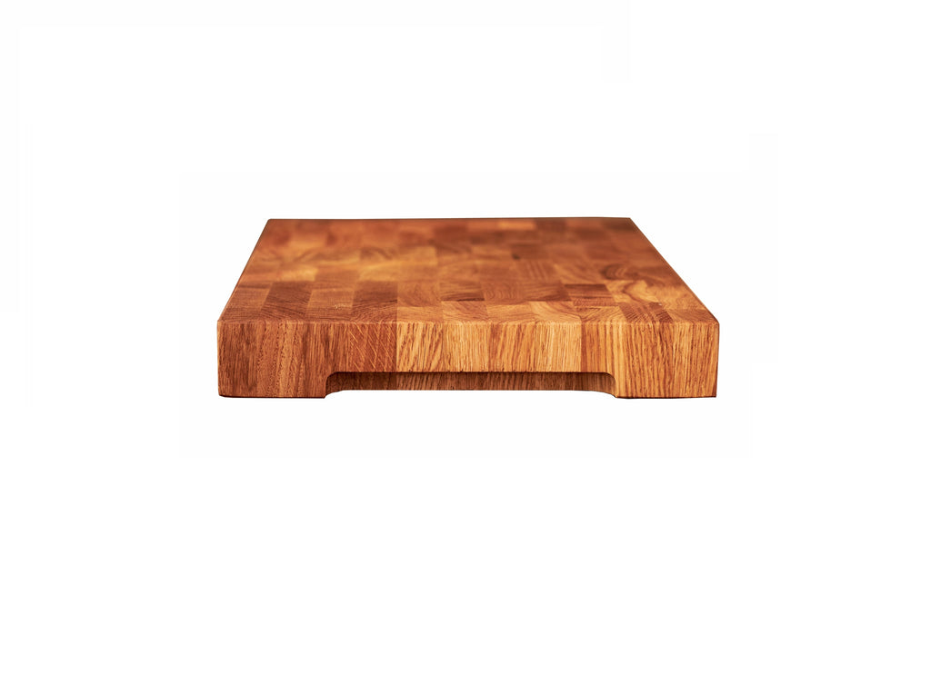 Classic End Grain Oak Cutting Board – 350×250×40 mm
