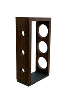 Smoked Oak Wine Rack for 3 Bottles