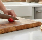 End Grain Oak Cutting Board with Rounded Sides – 400×300×30 mm