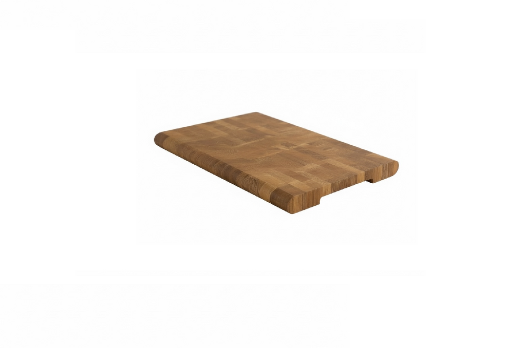 End Grain Oak Cutting Board with Rounded Sides – 350×250×30 mm