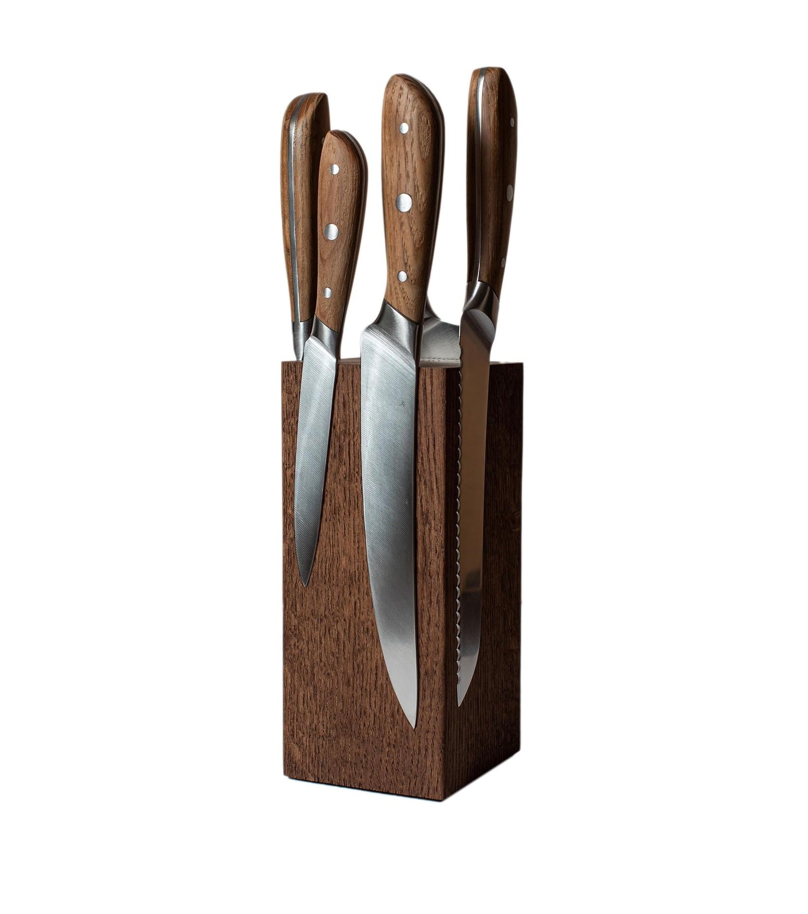 Static Magnetic Knife Block – Chocolate Oak