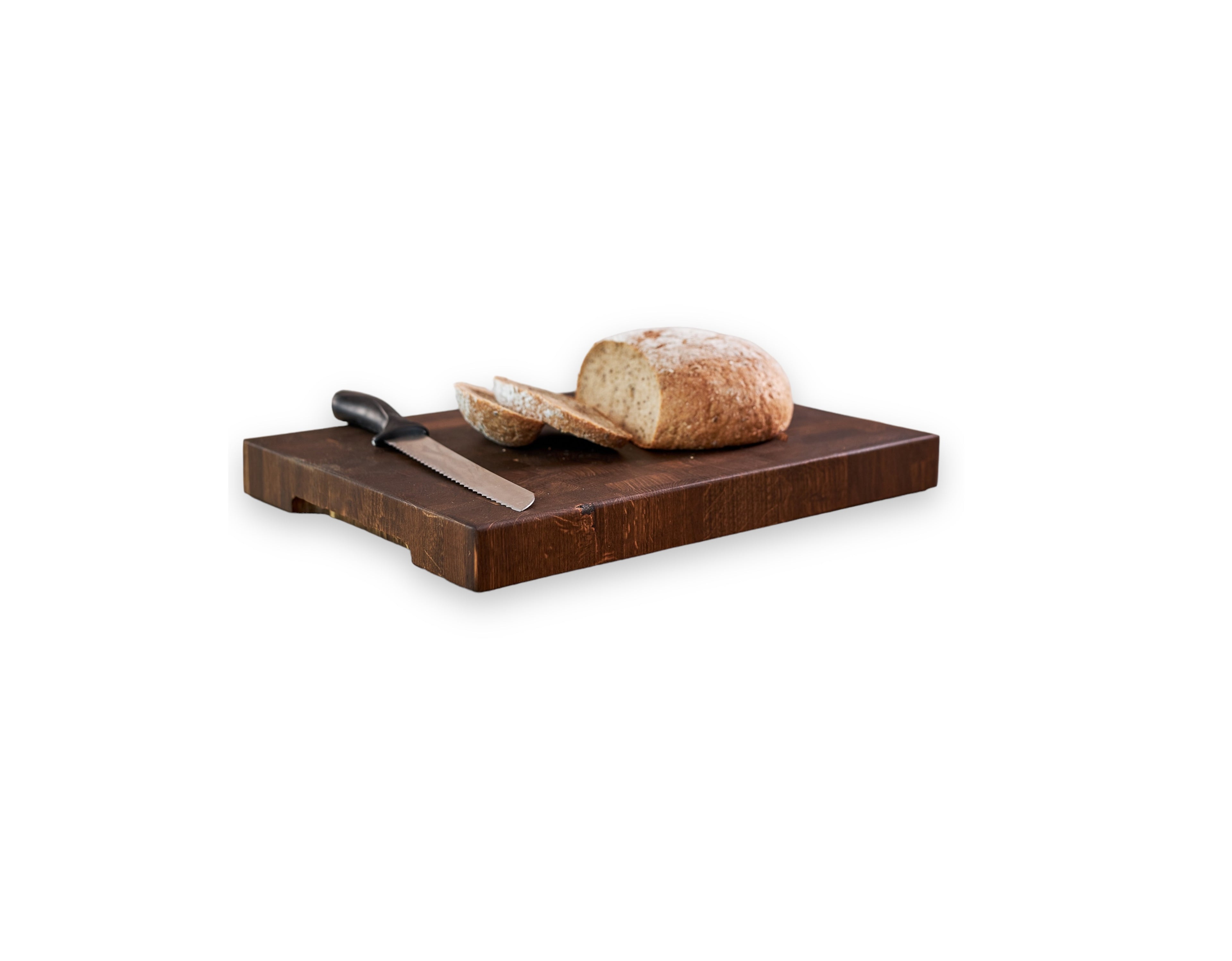 Classic End Grain Smoked Oak Cutting Board – 350×250×40 mm