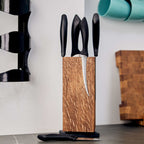 Rotating Magnetic Knife Block – Chocolate Oak