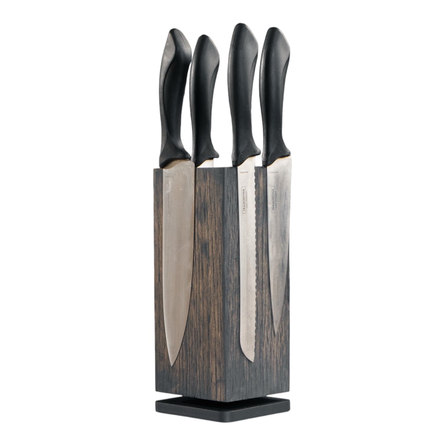 Rotating Magnetic Knife Block – Graphite Oak