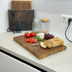 End Grain Oak Cutting Board with Rounded Sides – 350×250×30 mm