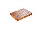 End Grain Oak Cutting Board with Lightning Pattern – 350×250×40 mm