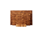 Classic End Grain Oak Cutting Board Set with Wooden Stand – 350×250 & 450×300 mm