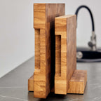 Classic End Grain Oak Cutting Board Set with Wooden Stand – 350×250 & 450×300 mm