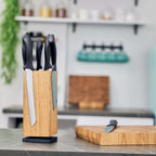 Rotating Magnetic Knife Block – Natural Oak