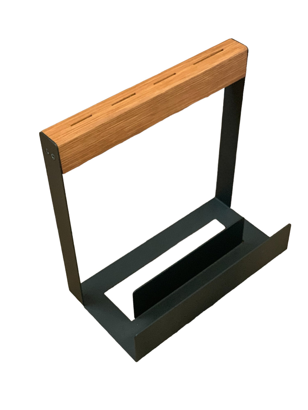 Metal Stand for End Grain Cutting Board with Knife Holder