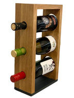 Natural Oak Wine Rack for 3 Bottles