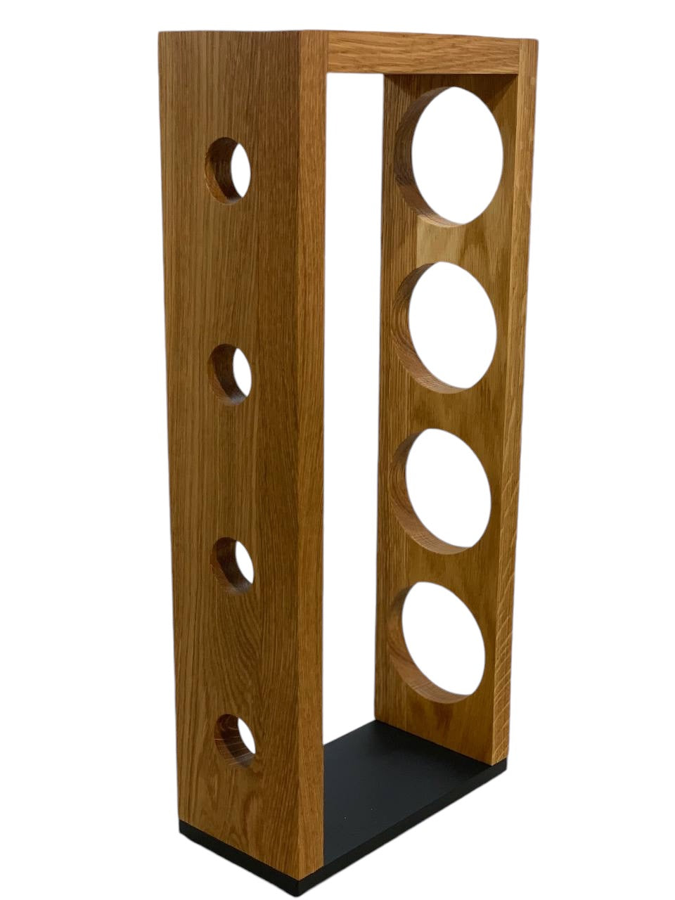 Natural Oak Wine Rack for 4 Bottles