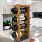 Natural Oak Wine Rack for 4 Bottles
