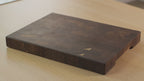 Classic End Grain Smoked Oak Cutting Board – 350×250×40 mm